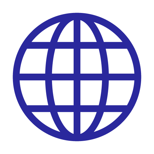 A globe icon 