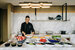 a chef prepping a breakfast spread 