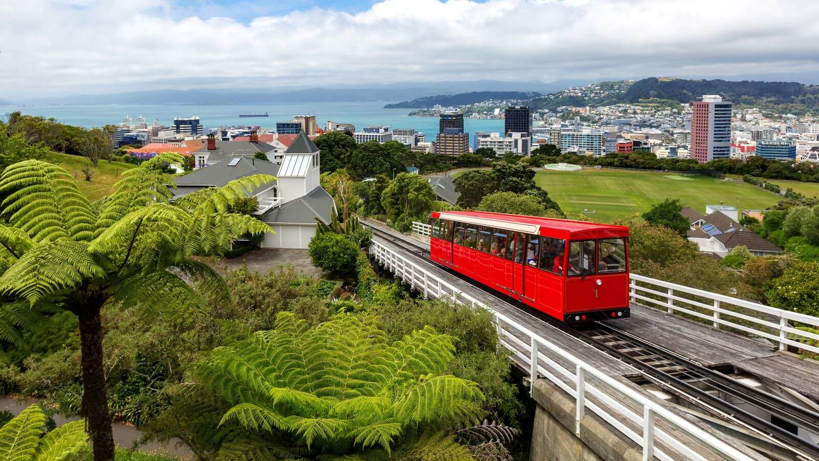 image of new zealand, wellington cable car 