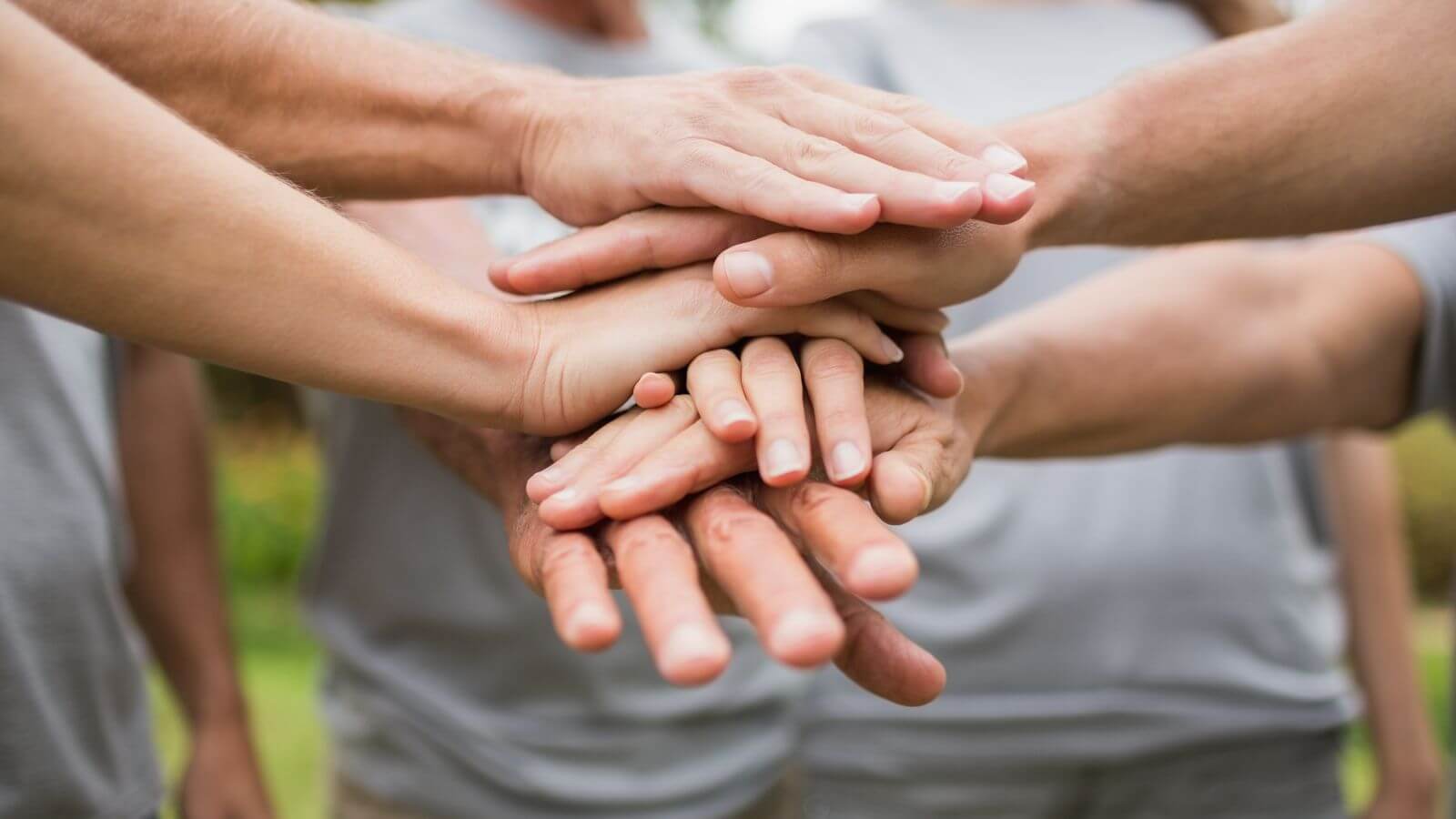 image of hands over each other 