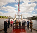 People standing on the deck of HMS Belfast in London