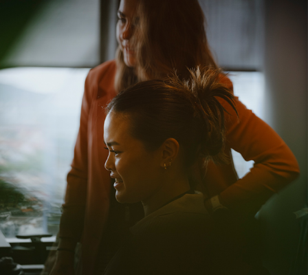 laptop on a wooden desk