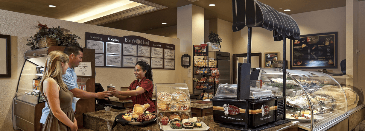 Westgate retail employee serving customers 