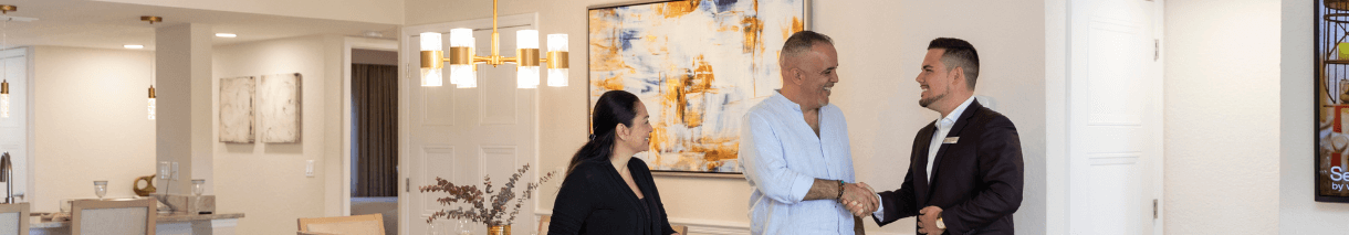 WG Sales rep closing a deal in a property