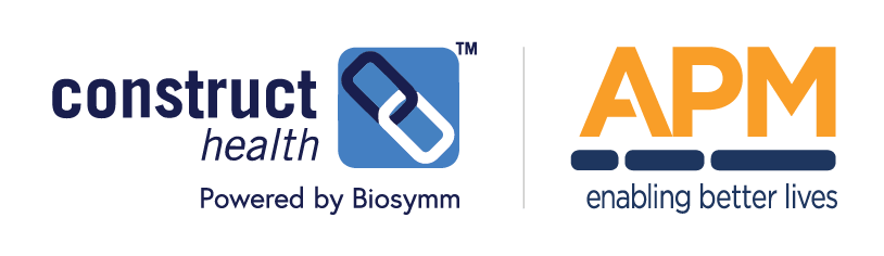 a circular overlay with two men walking down a street with text