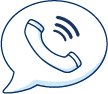 Illustration of a telephone inside a speech bubble, representing an introductory recruitment call with a candidate.