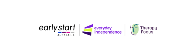 Early Start Australia, Everyday Independence and Therapy Focus Logos