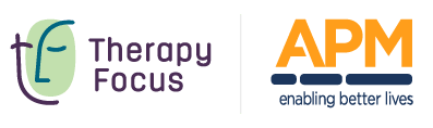 a circular overlay with two men walking down a street with text