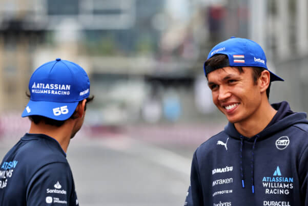 Williams drivers on the track