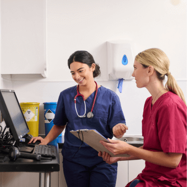 vet holding a small cat