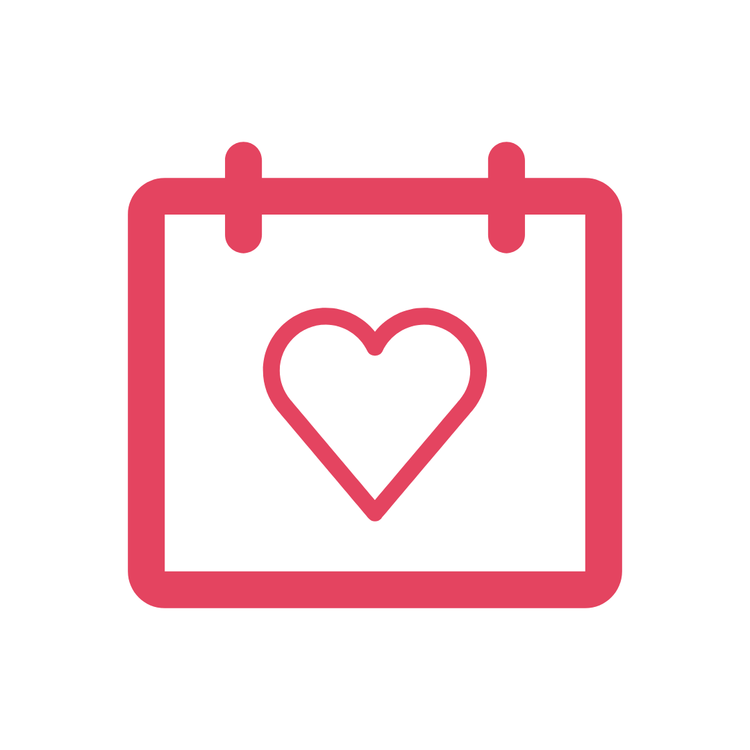 heart with a check mark inside it