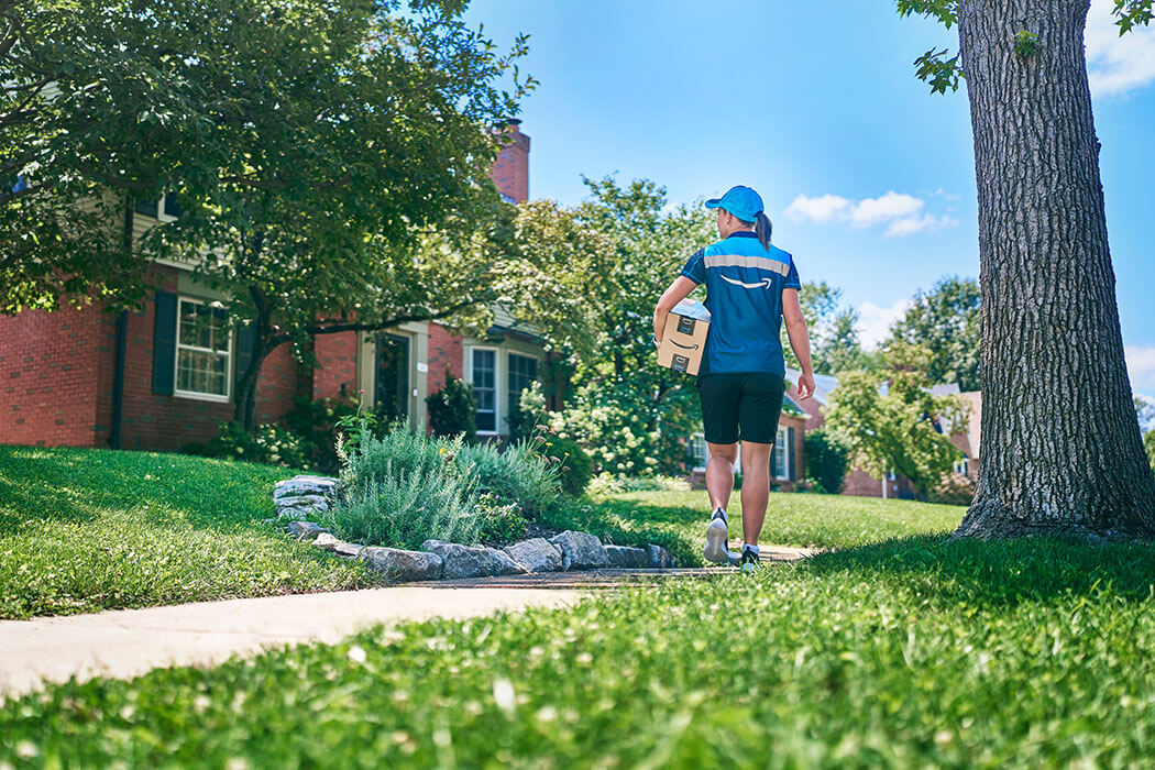 DSP employee about to delivery a package