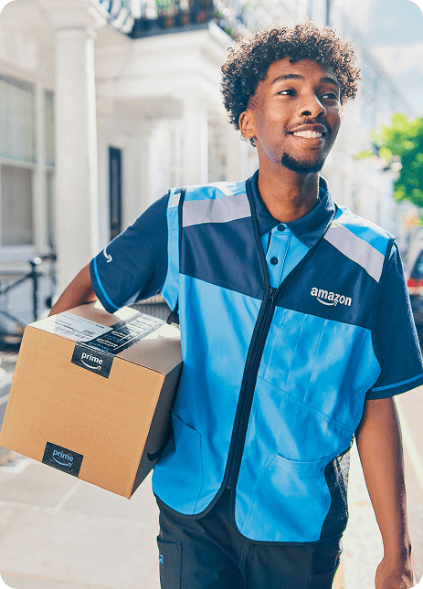 Staff member making a delivery