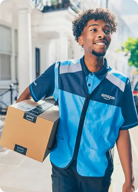 Staff member making a delivery