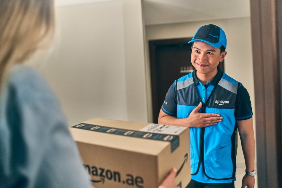 DSP employee about to delivery a package