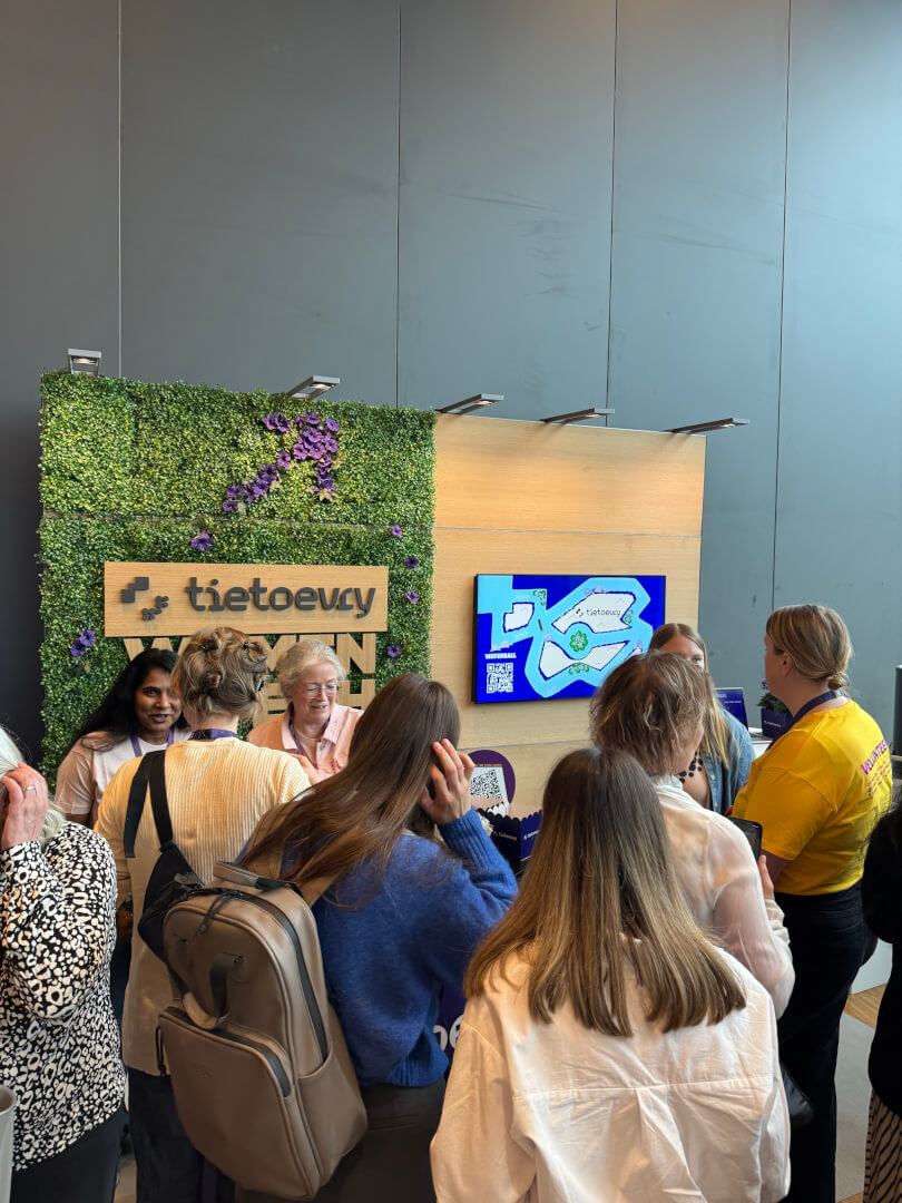 Tietoevrys monter under Women In Tech i Stockholm