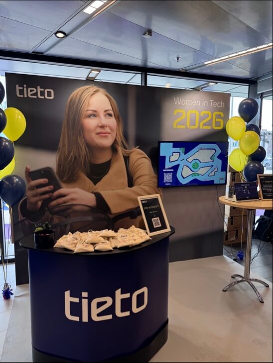 Tietoevrys monter under Women In Tech i Stockholm