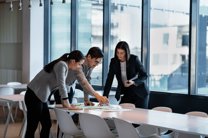 People discussing in the conference room