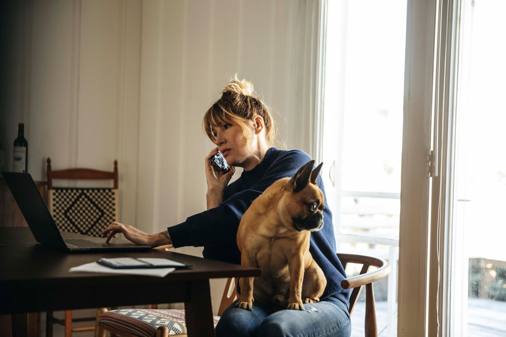 Picture of a woman doing a phone call