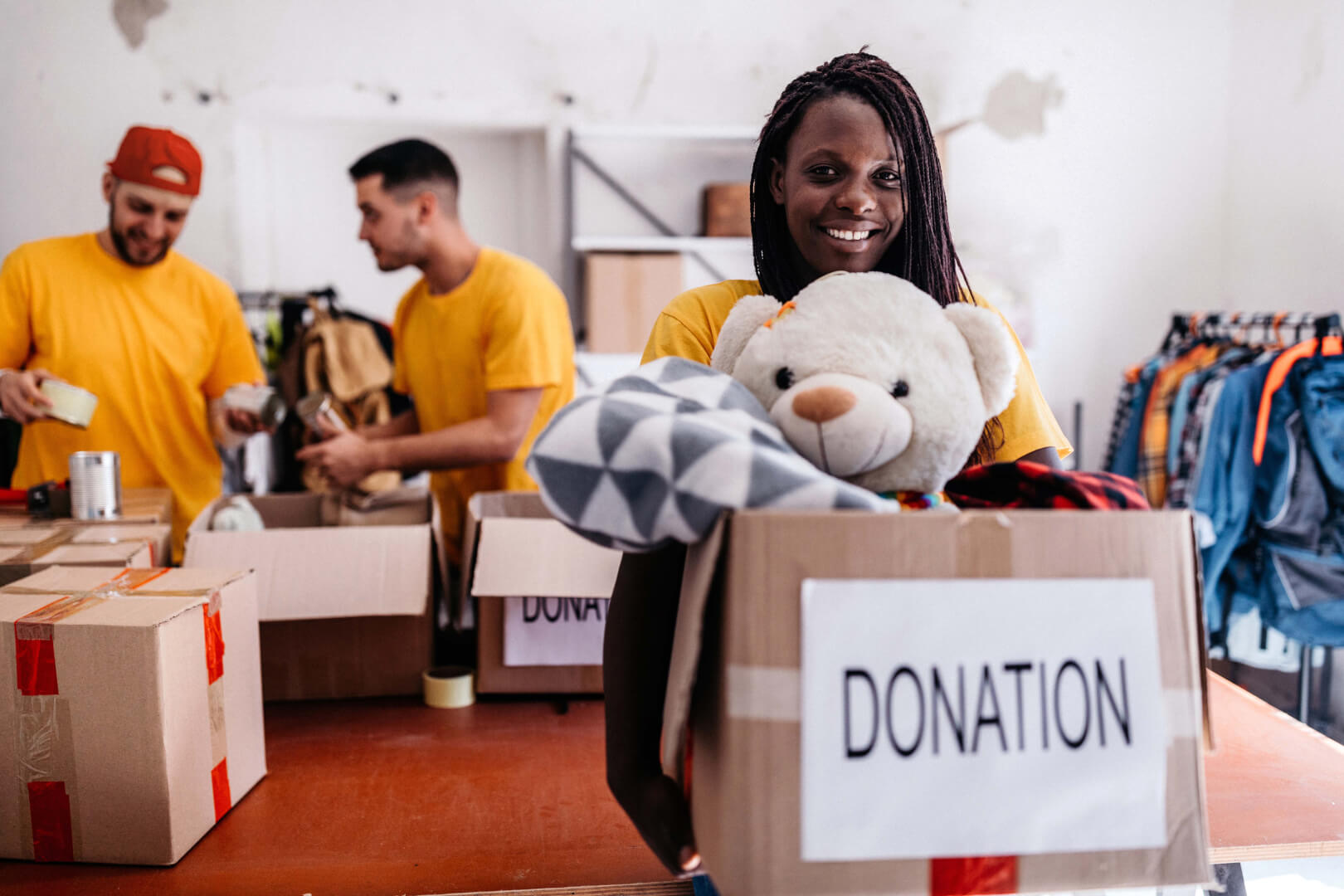 people with donations