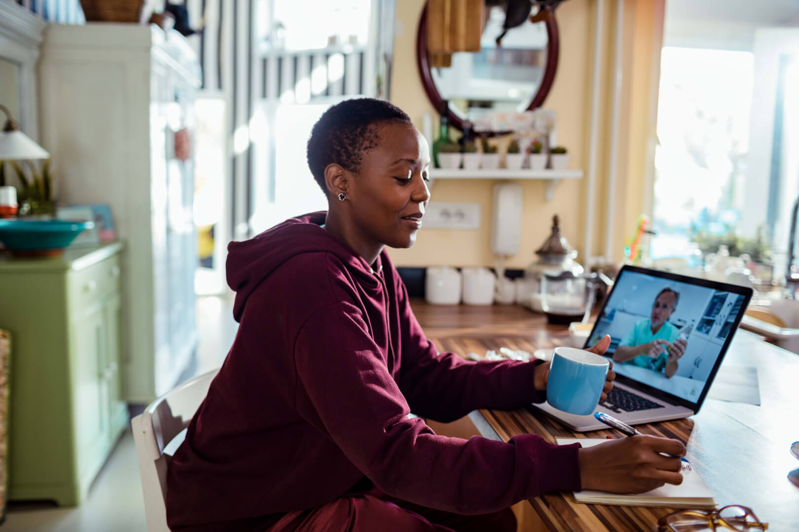 Image of woman using her computer