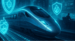 futuristic train and cybersecurity