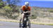 Woman riding a bike race