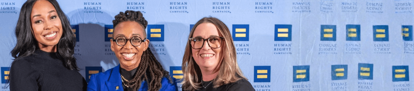 Alina with co-workers at Human Rights awards