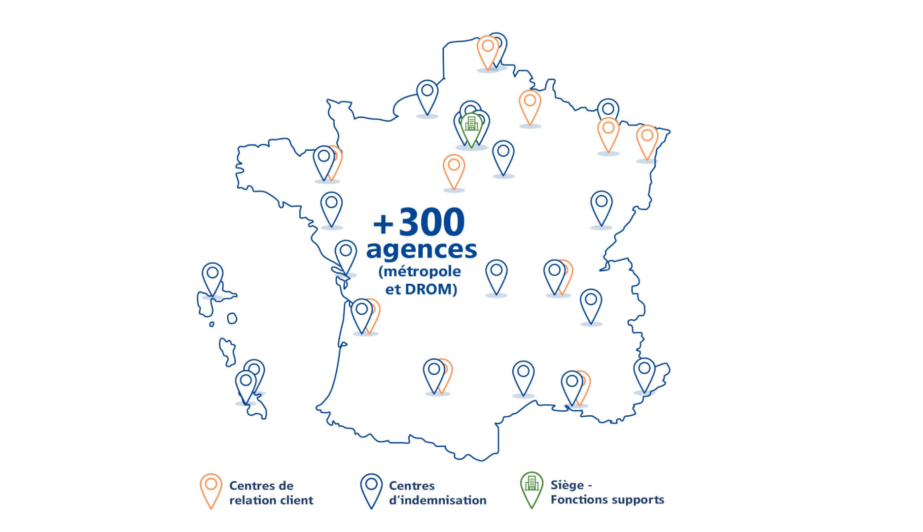 Carte implantations GMF