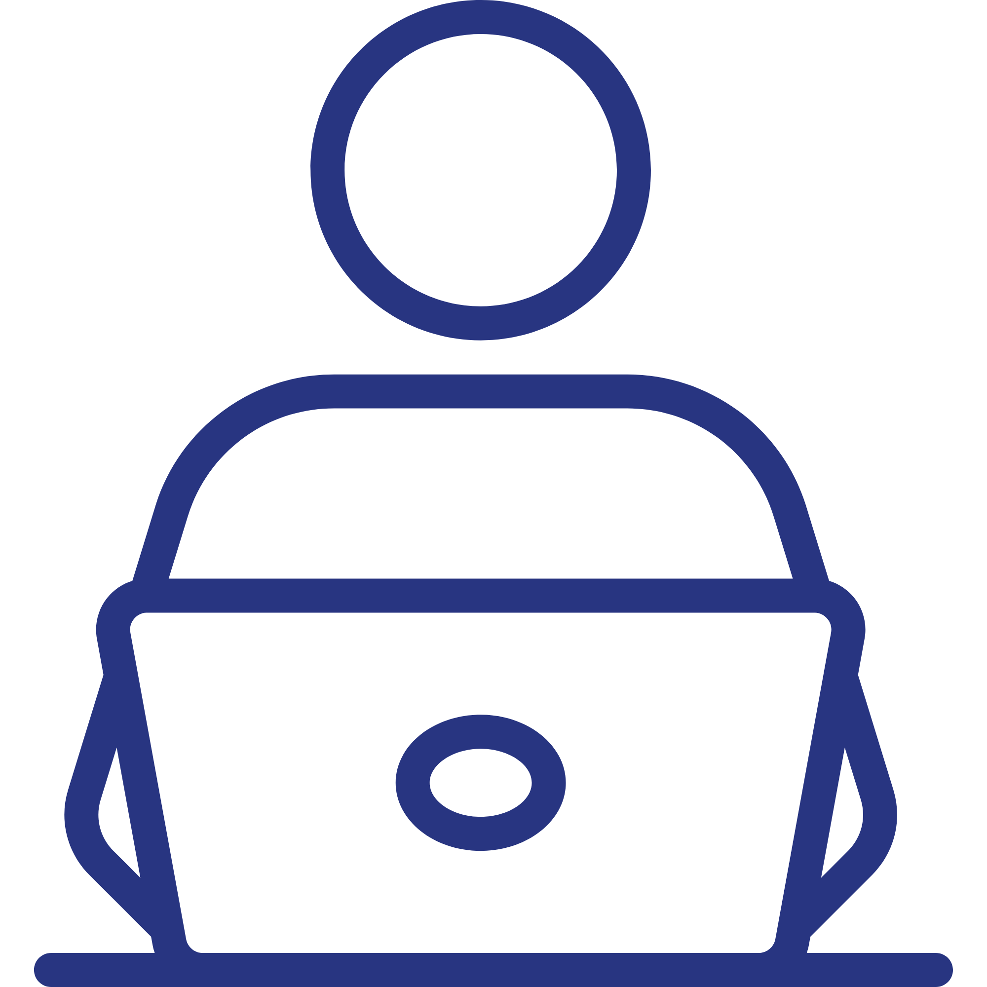 Icon of person working from home